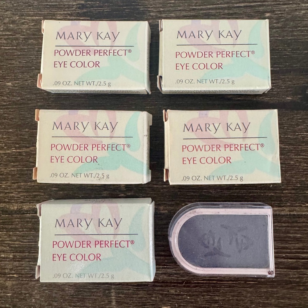 Mary Kay Powder Perfect Eye Color Lot of 6 Vintage Eyeshadow Singles Mixed Shade
